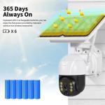 SD Card Solar Powered PTZ Camera , Outdoor 4G Security Camera With Solar Panel for sale