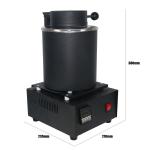 Digital Jewelry Melting Furnace 1400W 2000F With 1 / 2/ 3KG Graphite Crucible