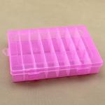 Pink 24 Grid Plastic Organizer Box Removable Divider Storage Case for sale