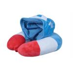 Crystal velboa print  Anti-static travel pillows  with cap good touching keep warming easy carrying for sale