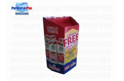 China Temporary Cardboard Dump Bins Flat Pakced For Fresh Milk Uncle Tobys supplier