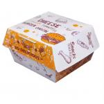 Wholesale Customized Disposable Food Grade Cardboard Burger Boxes for Fast Food Takeaway for sale
