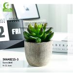 Green Real Touch 11.5cm Artificial Succulent Plant For Desktop for sale