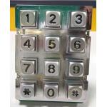 Zinc Alloy Rugged Blue Backlight  12 keys Keypad with 9 Pin