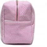 Pink lightweight cosmetic bag with zipper for sale