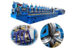 China High Frequency 4mm Thick ERW Tube Mill Iron Carbon Steel Pipe Making Machine supplier