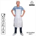 Nonwoven SPP Pe White Disposable Protective Apron For Basic Industry Power for sale