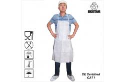 China Nonwoven SPP Pe White Disposable Protective Apron For Basic Industry Power supplier