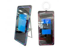 China 40in Mirror Image Photo Booth Silver With Camera Printer supplier