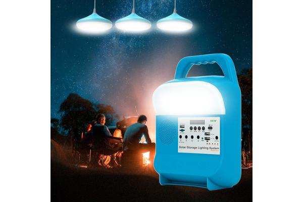 Global Sunrise Solar Camping Light 5W LED Bulb 3Pcs Home Use 20W 6V