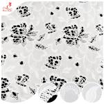 Hot Sales White Embroidery Floral Fabric Soft Hollow Out Eyelet Polyester Embroidered Fabric for sale
