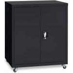 2 Metal Doors Steel Counter Half Height Locker Storage Cabinet With Wheels for sale