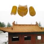 Handmade Sintered Japanese Buddhist Temple Roof Traditional Chinese Ceramic Tiles for sale