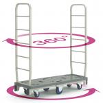 Supermarket Steel Q235 500KGS Capacity Roll Cage Containers for sale