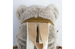 China Earth Friendly Plush Animal Backpack 26cm Light Brown Plush Bear Bag supplier