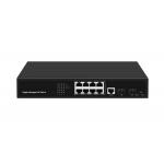 Gigabit 8 port poe switch managed ethernet fiber switch 120W AC100-240V Input for sale