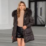 Bio Down Coat Functionality Real Fox Fur Coat Machine Washable Care Instructions for sale