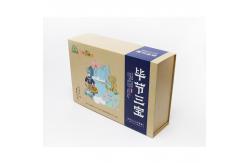 China Magnetic Closure Recycled Paper Gift Boxes Ribbon Handle Rectangular Folding Clothing Packaging supplier