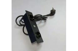 China Black European Power Outlet Office Furniture Concealed With Dual USB Socket supplier