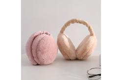 China OEM / ODM Warm Short Plush Foldable Earmuffs For Winter supplier