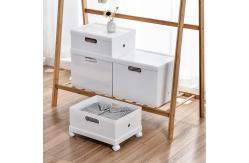 China 13cm 25.5cm Plastic Storage Basket With Lid On Wheels Sustainable supplier