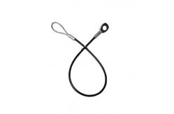 China Stainless Steel Cable Lanyard Plastic Coated With Loop And Eyelet Terminal Ends supplier