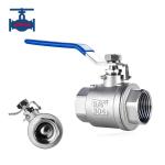 2-PC Type WCB CF8 CF8M 1000 WOG Ball Valve NPT BSP Female Threaded Ball Valve for sale