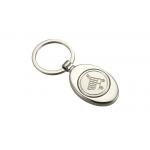 29g Ellipse Shopping Car Coin Metal Keychain Holder Zinc Alloy Keyring for sale
