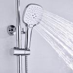 Thermostatic Single Handle Round Shower Set Brass Body Chrome Finished