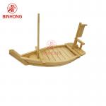 Moso Bamboo Natural Color 15'' Wooden Boat Bowl for sale