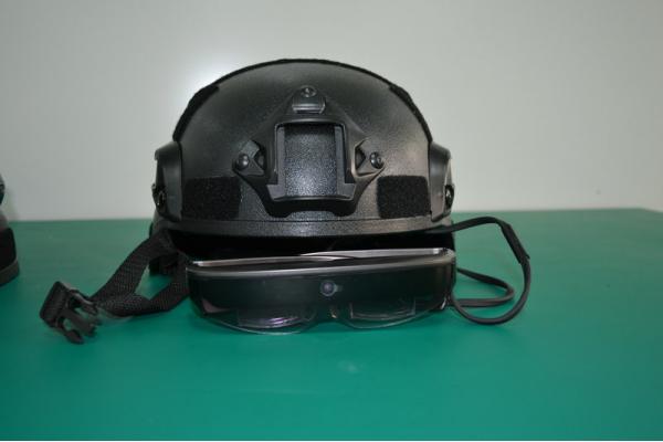 Real Time Infrared Temperature Measuring Helmet / Smart Helmet Measures
