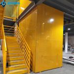 Customized Orange Perforated Metal Protective Net  6 m Warehouse Cargo Elevator Steel Indoor Hydraulic Lifts Loading Heavy Freight for sale