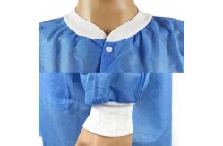 China SMS nonwoven visitor gown disposable lab coat lab gown supplier