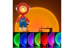 China 20cm ABS Silicone Robot Projector Night Light For Kids supplier