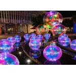 Giant PVC Silver Rainbow Hanging Reflective Decoration Mirror Sphere Ball Inflatable Mirror Balloon for sale