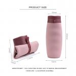 BPA Free 600ml Leakproof Silicone Foldable Water Bottle With PP Lid