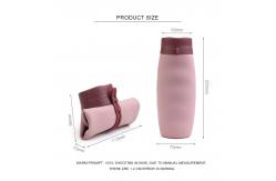 China BPA Free 600ml Leakproof Silicone Foldable Water Bottle With PP Lid supplier