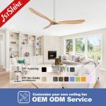 60 inches Modern Design Ceiling Fan with Remote Control and Natural Wind Install