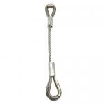 Display Wire Rope Lanyard Steel Wire Sling Stainless Steel With String Loops