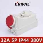 Three Phase Interlock Electrical Switch Socket IP44 32 Amp 380V for sale