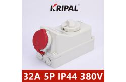 China Three Phase Interlock Electrical Switch Socket IP44 32 Amp 380V supplier