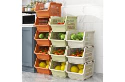 China Stackable Hollow Fruit Vegetable Organizer Basket Kitchen Supplies supplier