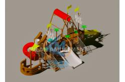 China Children Use Aqua Park Pirate Ship Customized Attractive For Leisure supplier