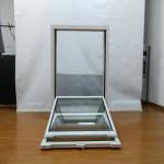 Vertical Sliding  Aluminium Single Hung Windows Grey Commercial Single Hung Aluminum Window for sale