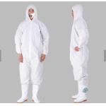 Non Woven Disposable Protective Coveralls , White Disposable All In One Suits for sale