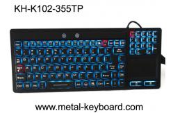 China Touchpad Backlit Industrial Computer Keyboard Rubber Silicone For Ruggedized Computer supplier