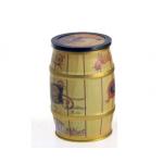 Barrel Shape Coffee Tin Cans 750ml Empty Coffee Cans With Lids for sale