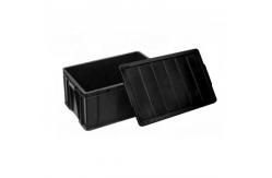 China Antistatic Electronics Tray Folding ESD Bin Box Plastic Black With Dividers supplier