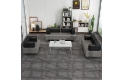 China Durable Leather Office Reception Room Sofa Set With Stainless Steel Frame supplier
