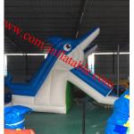 large inflatable dolphins water slide pool inflatable water slide for kids and adults for sale